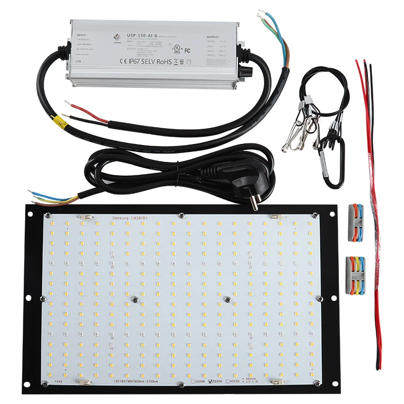 الطيف الكامل 120 واط led تنمو مصباح مجموعة كاملة QB288 مجلس lm281b + 3000 كيلو 5000 كيلو/3500 كيلو أحمر عميق 660nm الأشعة فوق البنفسجية IR LED رقائق