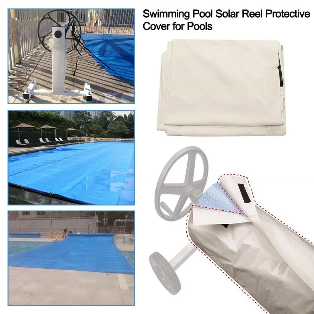 Swimming Pool Cover Outdoor Dustproof Waterproof UV Protective Pool Solar Roller Reel Protective Cover Solar Blanket