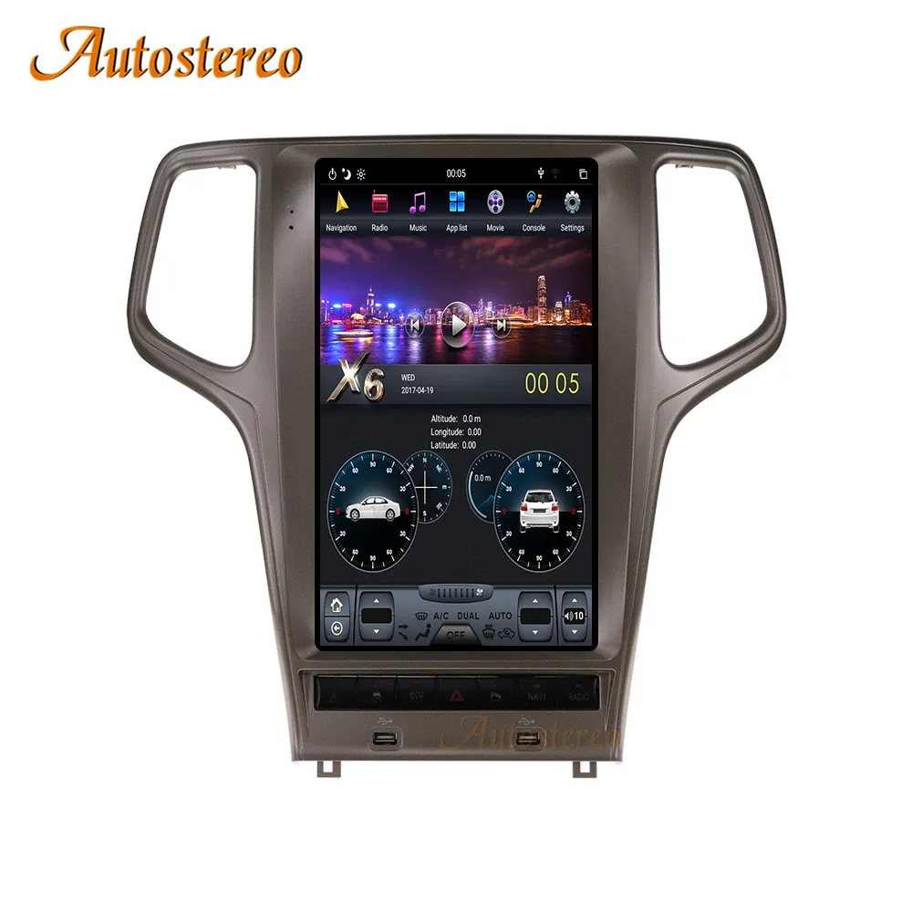 أندرويد 13 لسيارة جيب جراند شيروكي 2010-2021 مشغل وسائط متعددة نظام تحديد المواقع والملاحة راديو تلقائي ستيريو مسجل شرائط وحدة الرأس #4