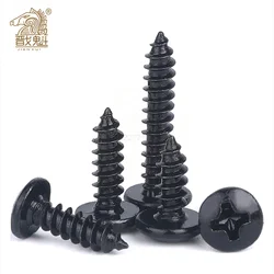 100pcs Cross Phillips Truss Head Self-tapping Screw Carbon Steel cabinet screw M3 M3.5 M4 Mushroom Head Wood Screw