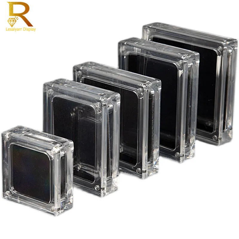 Creative Transparent Jewelry Display Box Necklace Pendant Case Acrylic Showing Case Holder Jewelry Gift Box Trinket Box
