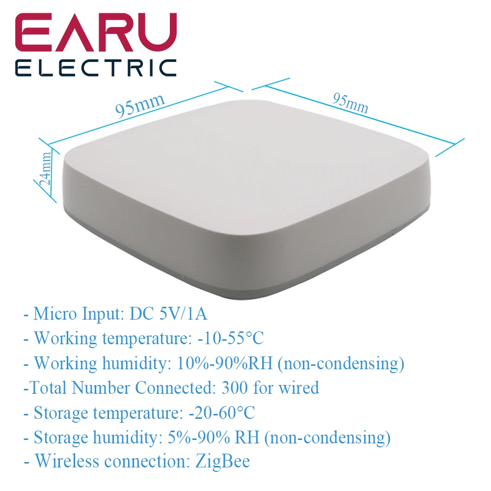 Tuya Wired Zigbee Bridge Smart Home Zigbee Gateway Hub Remote Control Zigbee Devices Smart Life APP Works with Alexa Google Home