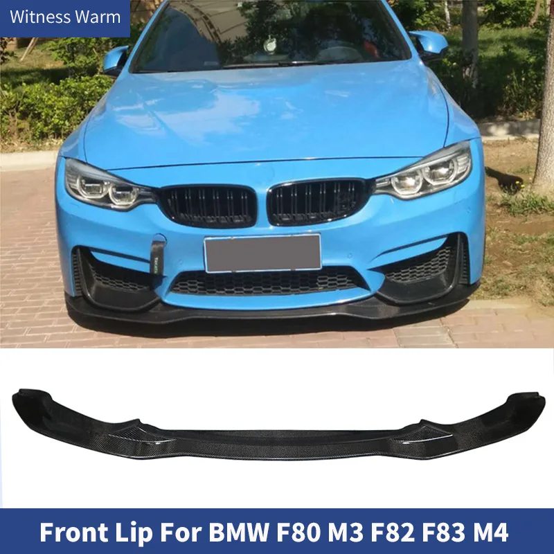 For M3 M4 Carbon Fiber Front Bumper Chin Lip for Bmw F80 M3 F82 M4 Coupe F83 M4 Convertible 2014 - Up