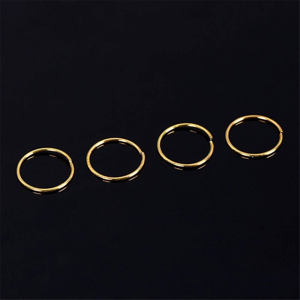 20PCS 925 Silver Nose Ring Lip Piercing Jewelry For Women Cartilage Helix Hoop Small Tiny Seamless Body Piercing Supplies