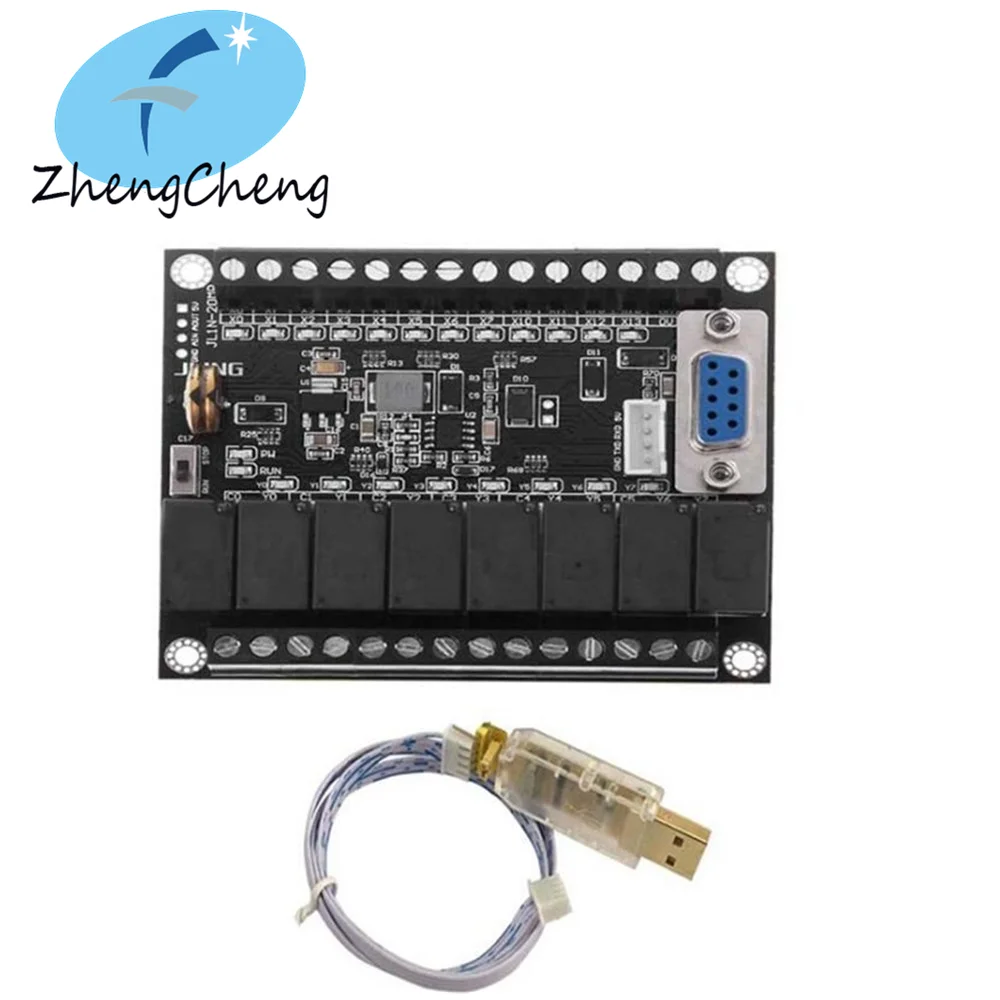 PLC FX1N-20MR  programmable controller DC 24V Relay module with Base Industrial Control Board Programmable Logic Controller