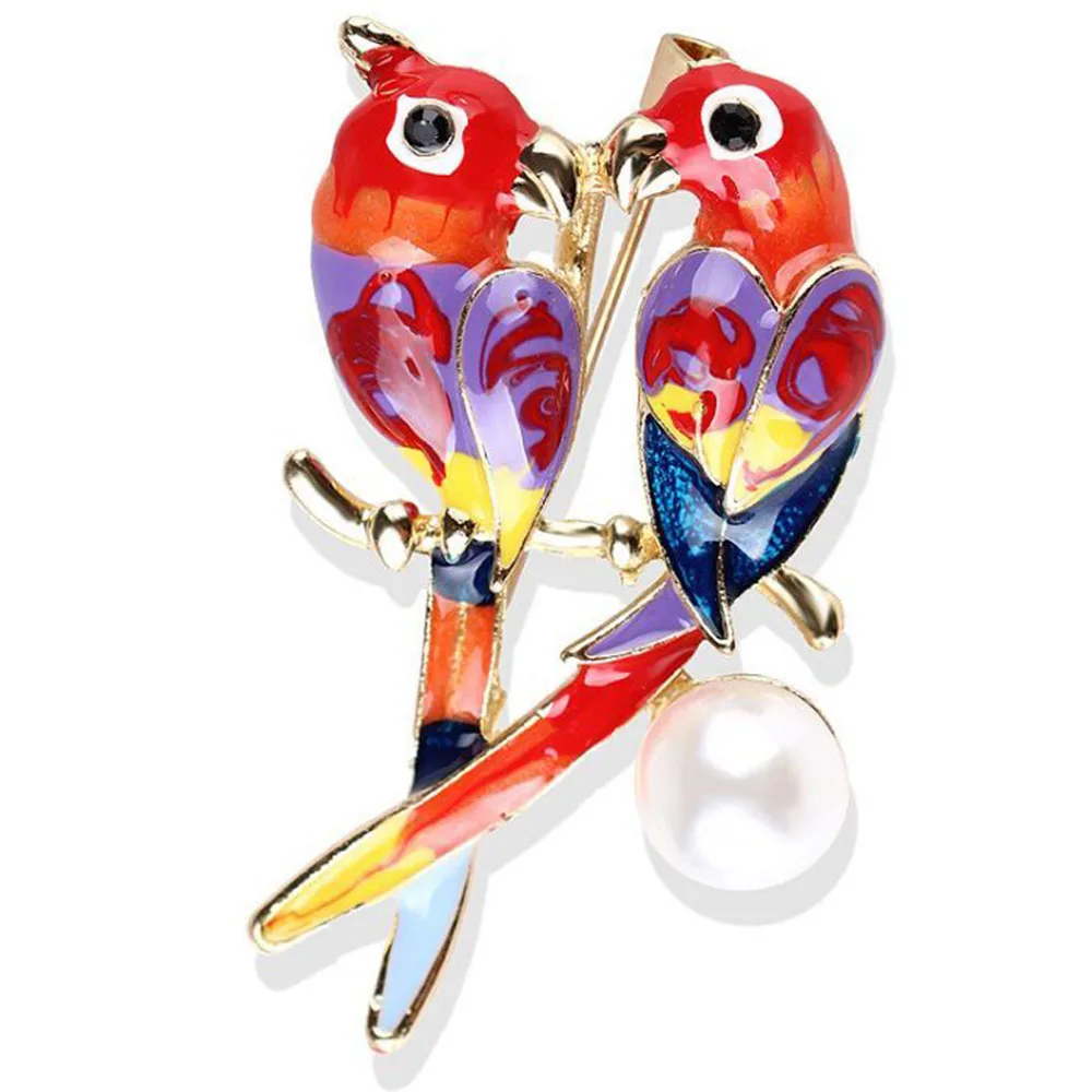 Brand new cute parrot multicolor fashion rhinestone brooch