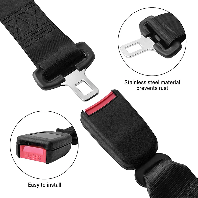 36cm Car Seat Belt Extender Safety Belt Buckle Extension Adjustable Seatbelt Clip Plug Universial Auto Car Interior Accessories