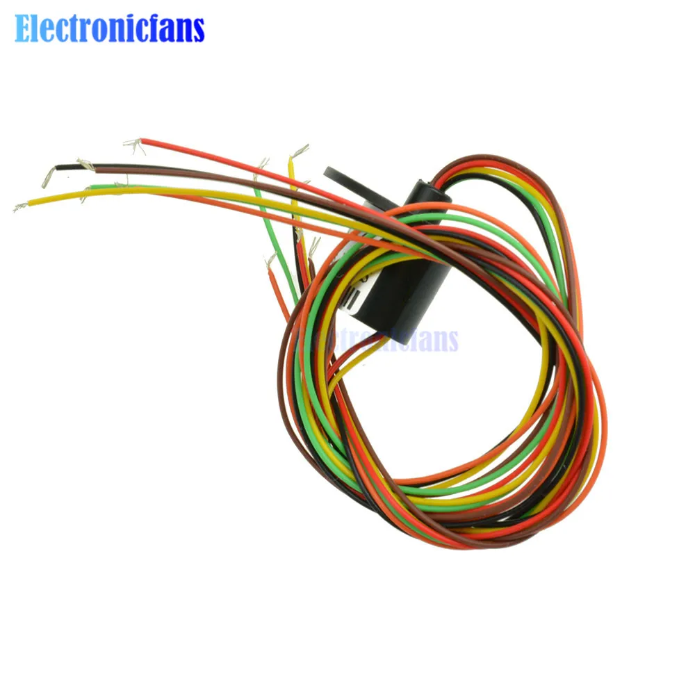 AC 240V 6-Way Conductive Slip Ring 300Rpm 2A for Monitor Robotic 12.5mm Engineering Plastics 1000 Nsulation Resistance