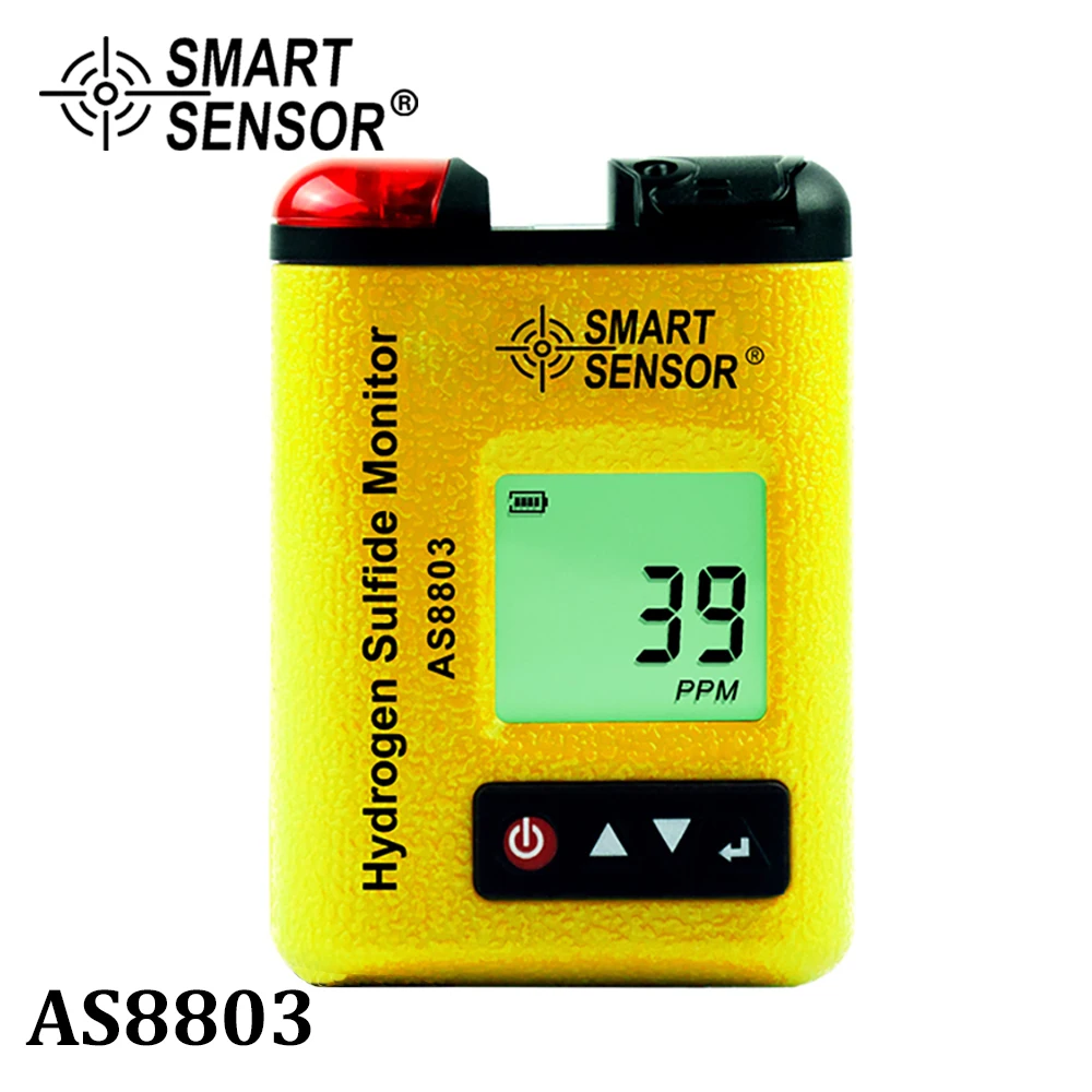 

Smart Sensor AS8803 Mini Portable Clip-on Digital Hydrogen Sulfide Monitor H2S Gas Concentration Detector Tester Analyzer