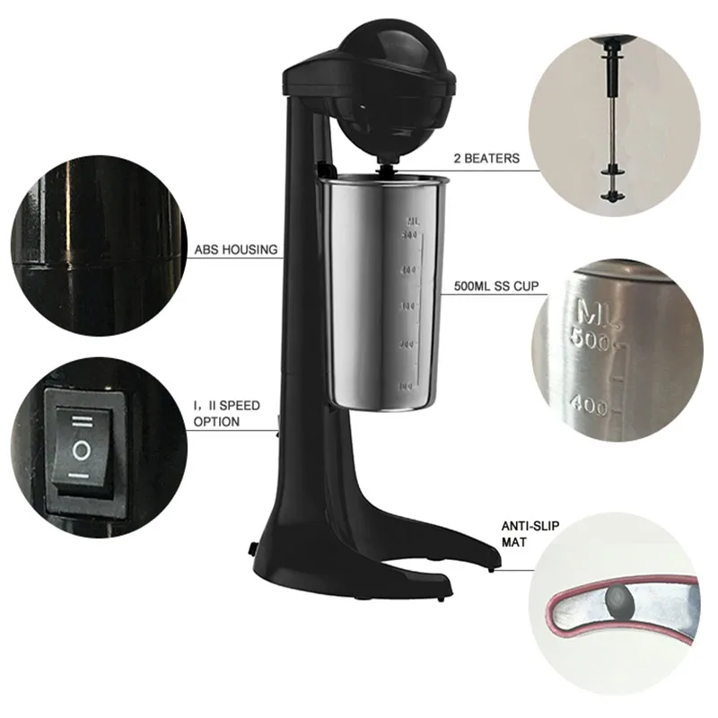Easy kitchen Milkshake Maker in acciaio inossidabile Mixer elettrico per bevande nuovo Design Whisky Maker