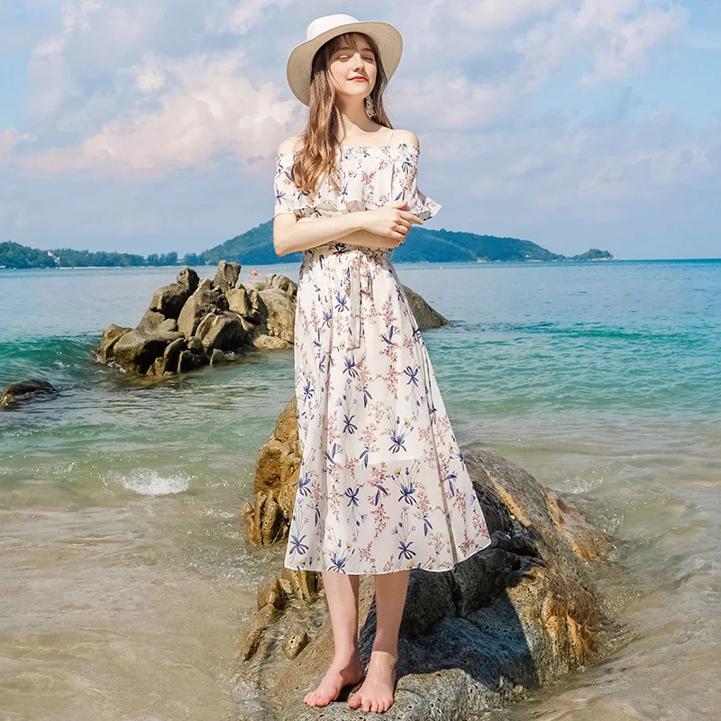 

Sexy Beach Summer Dress Women Chiffon Long Dresses Elegant Print Floral Party Dresses Maxi Vestidos Verano 2020 LWL1645