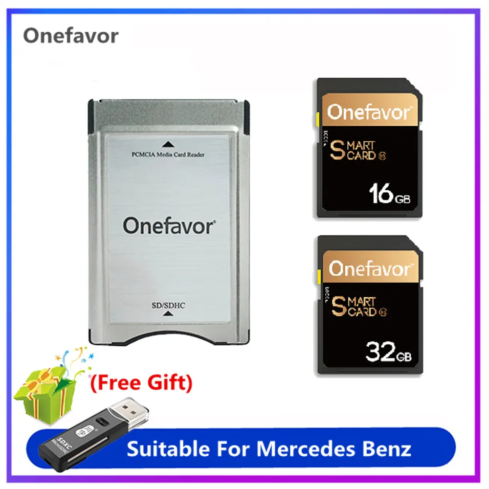 Promotion onefavor 16GB 32GB SD SDHC Card UI PROFESSIONAL 90MB/S With SD SDHC Card Adapter Converter For Mercedes Benz