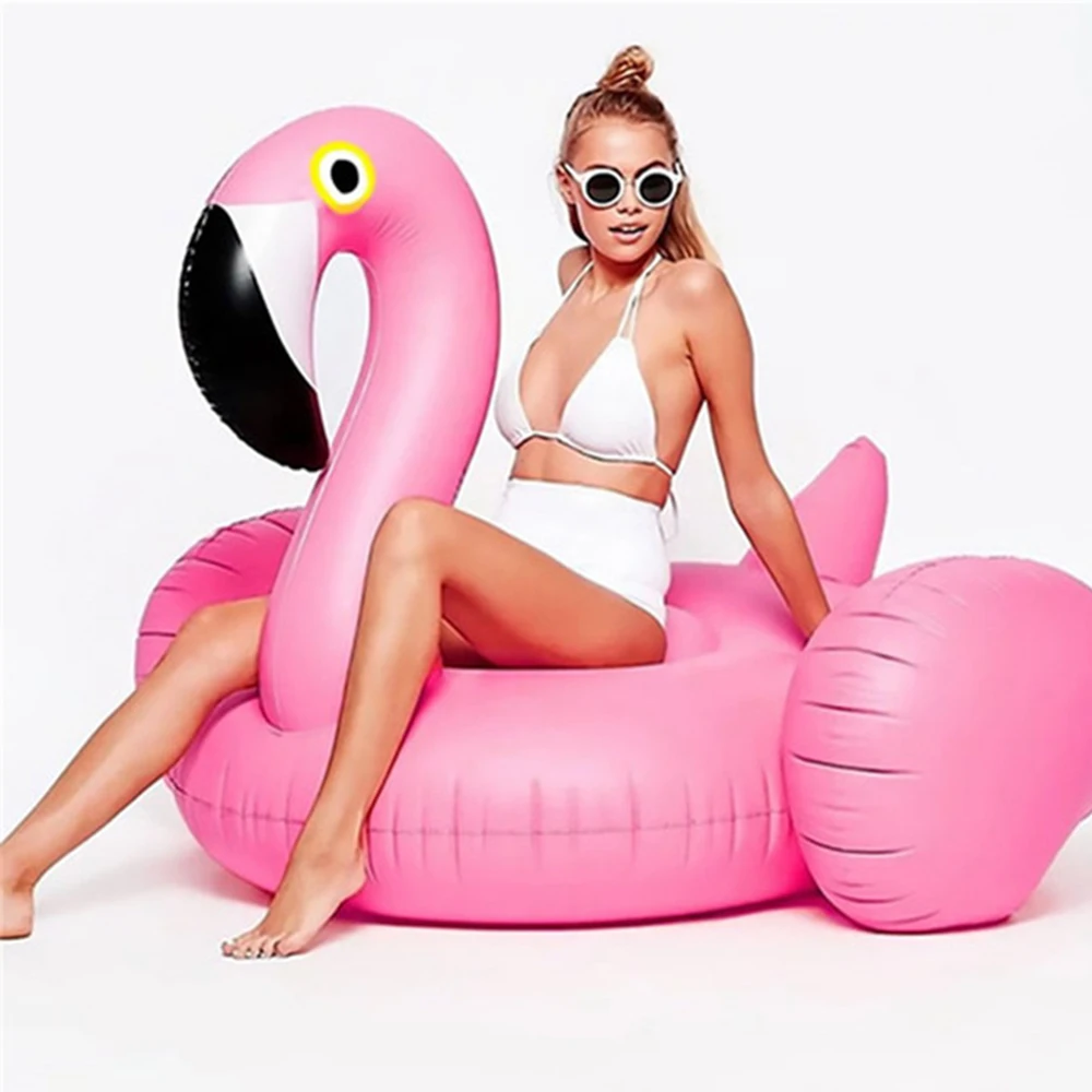 Aufblasbare Flamingo Schwimmen float Pool Float Rosa Fahrt-Auf Schwimmen Ring Erwachsene Kinder Wasser Urlaub Partei Spielzeug Piscina