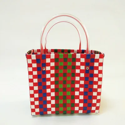 Handmade Woven Colorful Picinic Short Holiday Shopping Vegeatables Bags Fashion Environmental Eco Bags Recyable