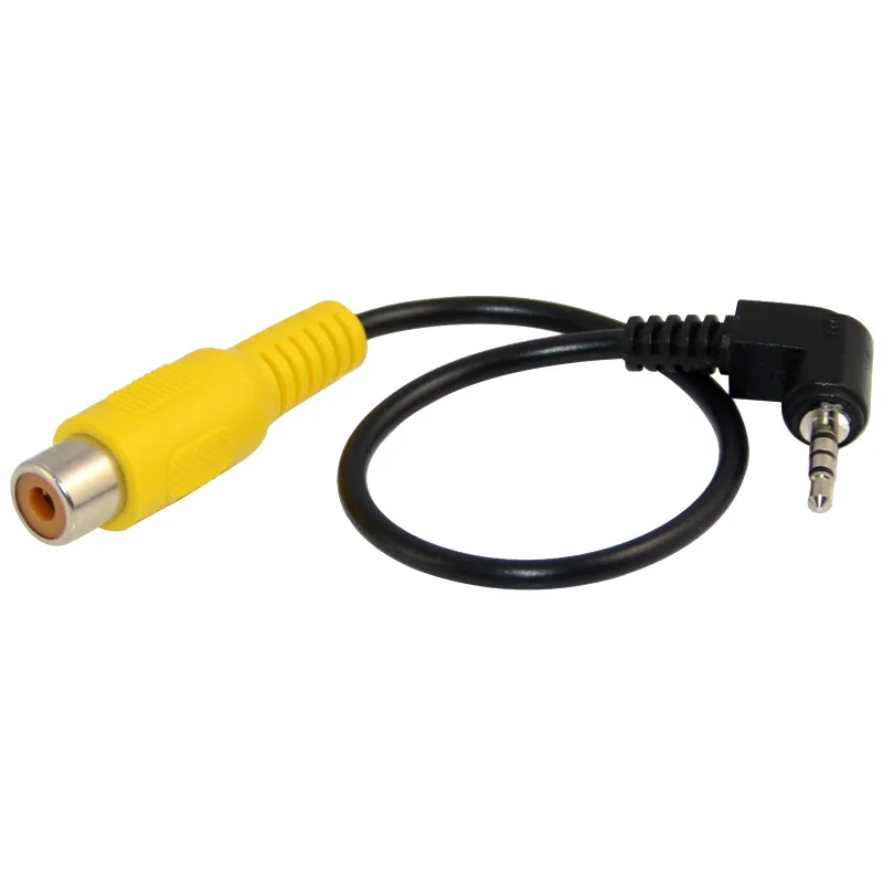 2.5MM Jack Male To RCA Female Adapter Cable Stereo AV Cable For GPS AV-In Converter Black Video