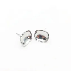 Lo Paulina crystal 4470 Cushion Square Fancy Stone setting 10 12mm stud earrings fittings stering silver JEWELRY MAKING FINDINGS