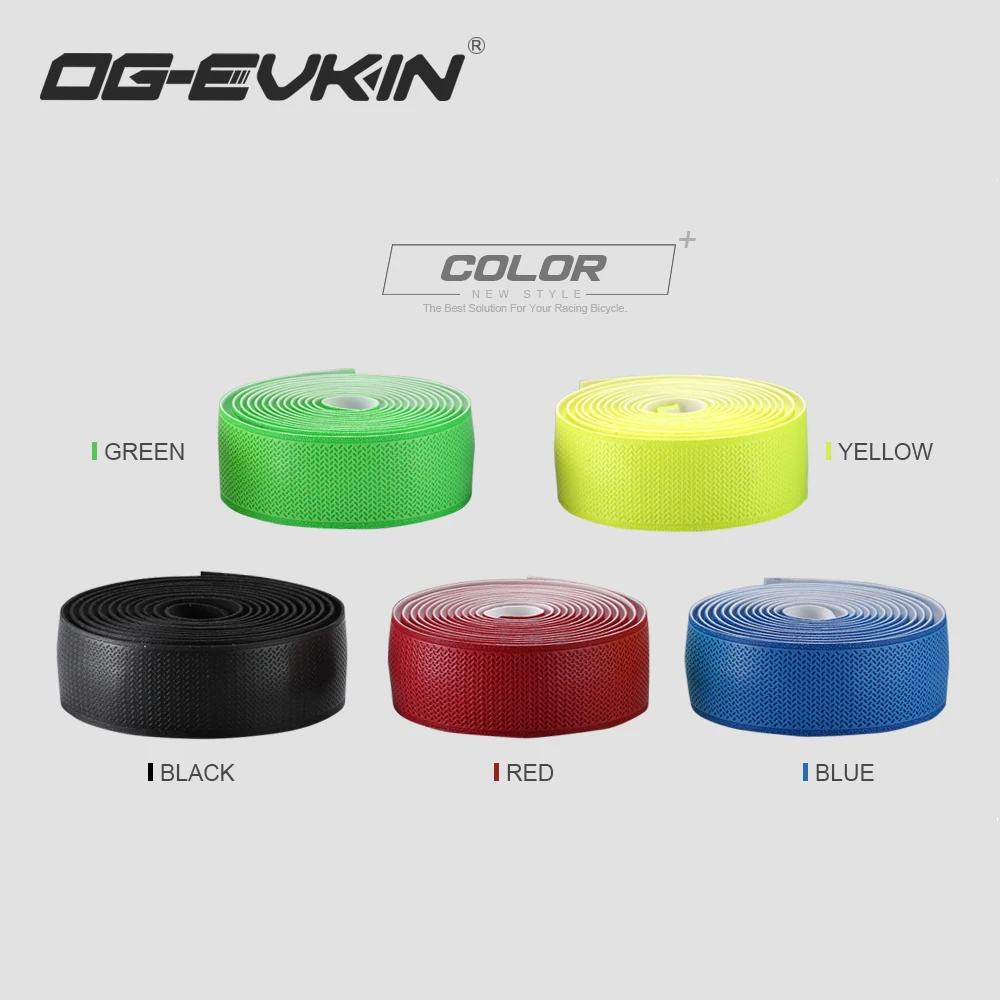 OG-EVKIN BT-001 Handlebar Tape Road Bar Tape Polyurethane/EVA Anti-Vibratio cycling Bicycle Bike Accessories With 2 Bar Plug