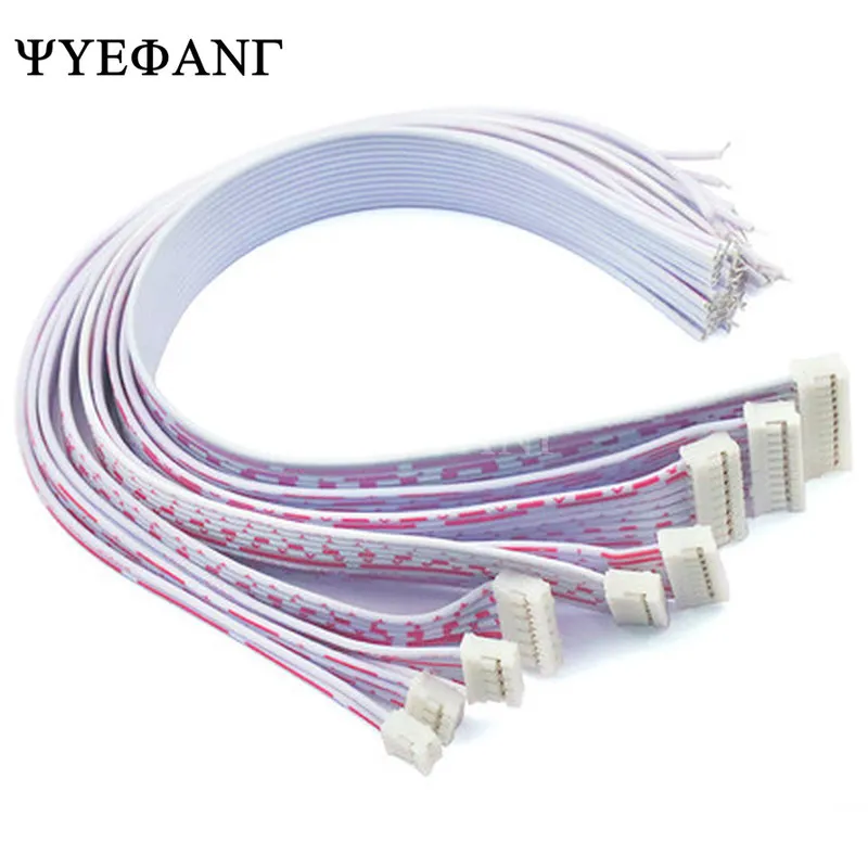 5Pcs JST 2.0mm Pitch Connector Cable PH2.0 Plug Line length 30/20/10CM Red and white 2P/3P/4P/5P/6P/7P/8P/9P/10P/11P/12P