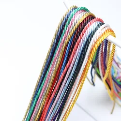 Cordones trenzados de nailon y algodón para manualidades, cordón colorido de decoración artesanal, accesorios para cinturón, 10 metros, 2mm, 3 partes, JK2020