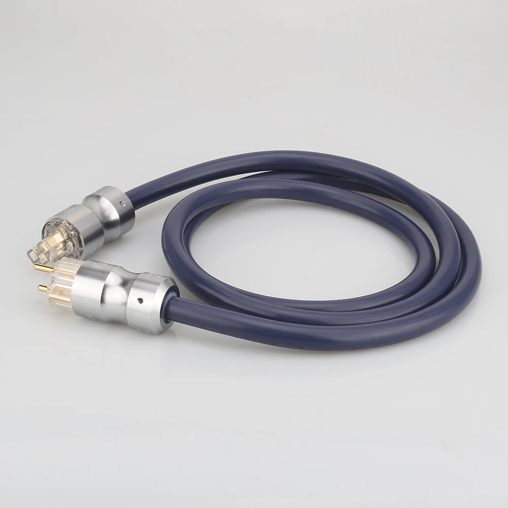 P101 Hi Cấp 7N Đồng Schuko Cáp Mạ Vàng EU Cắm Điện Cáp Hifi Dây Nguồn Cáp Cho DVD CD Amp Đường Dây Điện