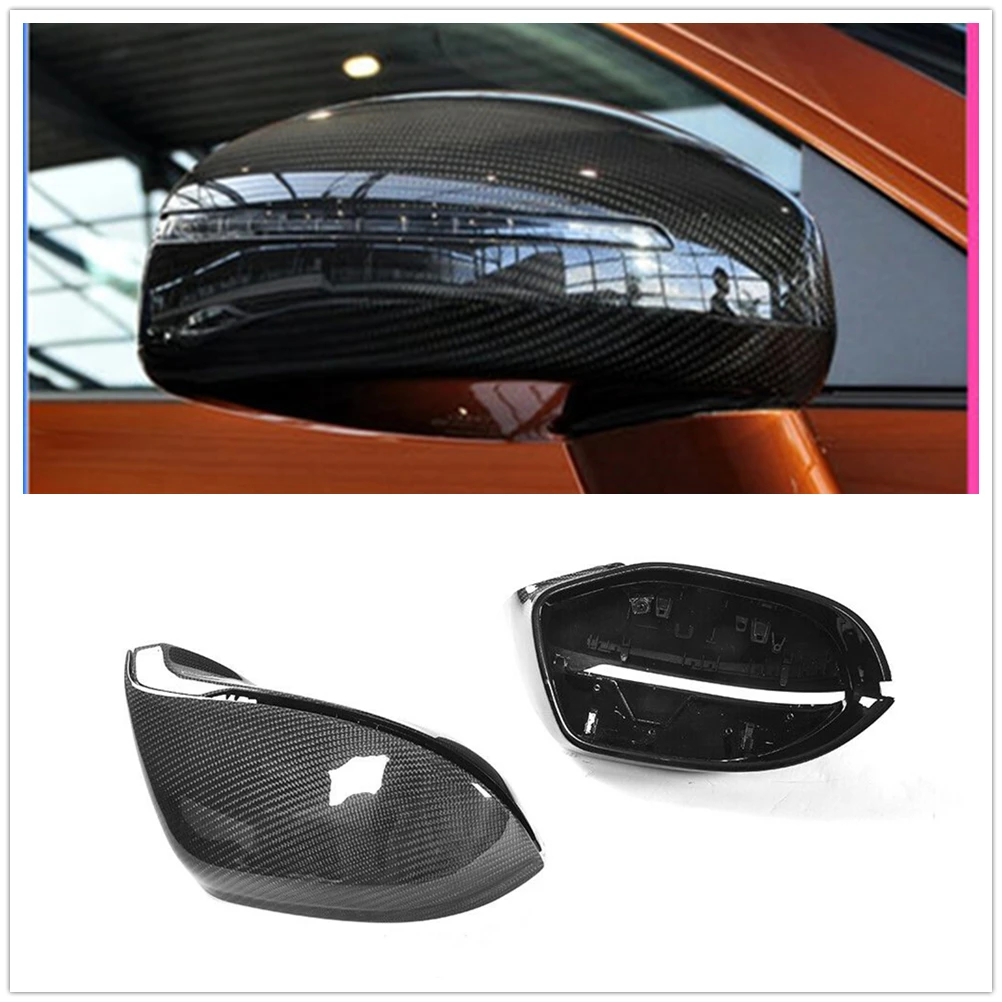 Mirror Cover For Audi A7 S7 RS7 2011-2017 Carbon Fiber Replacement Car Exterior Rear View Non Lamp Rearview Reverse Shell Cap