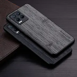 Case for Oppo Realme 8 Pro 8S 5G 8i funda bamboo wood pattern Leather phone cover Luxury coque for oppo realme 8 pro case capa