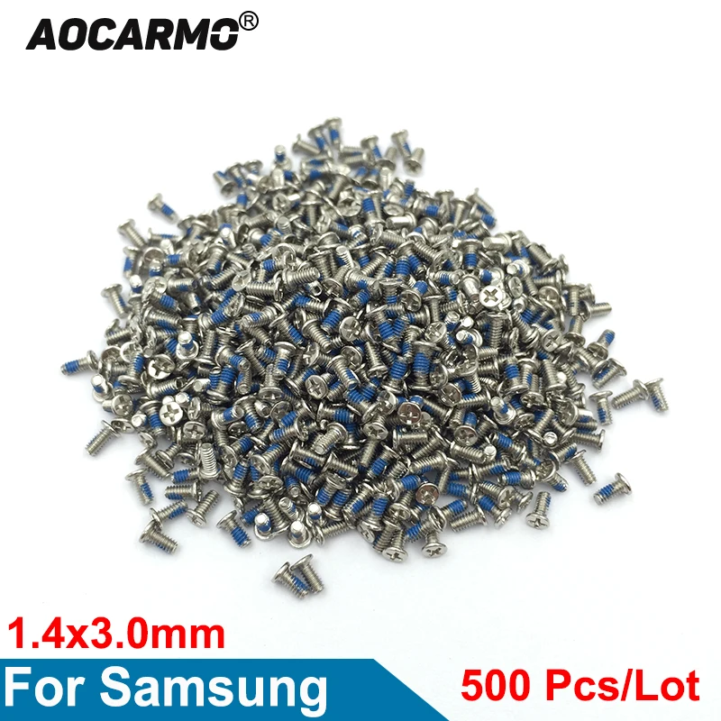 Aocarmo 500Pcs/Lot For Samsung Galaxy S3 S4 S5 S6 S7 Note3 Note4 Note5 Inside Motherboard Frame Screws 1.4*3.0mm Screw