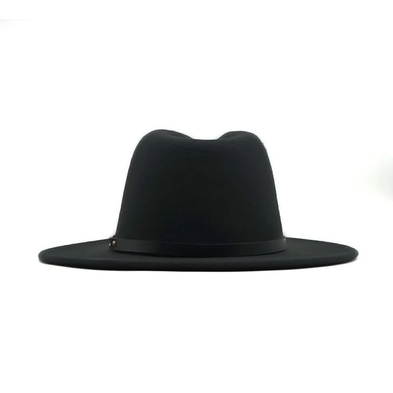 New fashion Winter Autumn Imitation Woolen Women Men Ladies Fedoras Top Jazz Hat European American Round Caps Bowler Hats