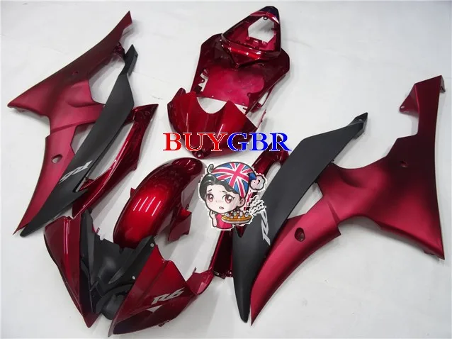 Hot Sales,wine Red R6 Fairings For Yamaha YZF-600 R6 2008-2016 09 10 11 12 13 14 15 R6 ABS Motorcycle Fairings Accessories