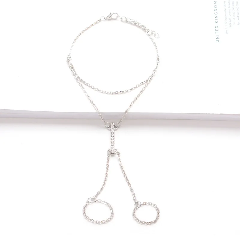 Gothic Style Gold Silver Color Chain Toe Ring Anklets Summer Fashion Simple On Leg Ankle Anklets For Women Boho Foot Jewelry