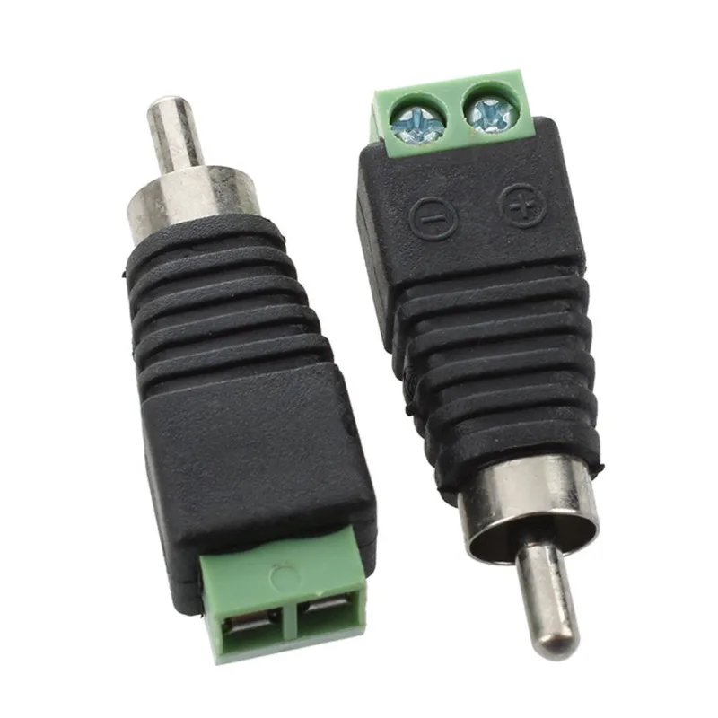 10Pcs Groen Rca Terminal Blok CAT5 Om Camera Cctv Video Balun Rca Vrouwelijke Of Mannelijke Jack Av Schroef Connector