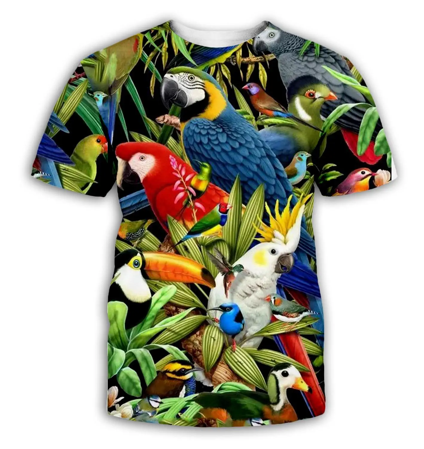 

Parrot T Shirt Men Flower Tshirt Hip Hop Tee Animal Brid 3d Print T-shirt Women Clothing Casual Tops Mens Sweatshirt Shirts