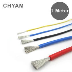 Câble en silicone résistant à la chaleur d'un mètre, fils en silicone souple, 12AWG, 14AWG, 16AWG, 18AWG, 20AWG, 22AWG, 24AWG, 26AWG, 28AWG, 30AWG