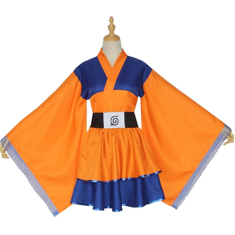 Akatsuki Shippuden Uzumaki  Naru to Hinata Kakashi Sasuke Female Lolita Kimono Dress Anime Cosplay Costume For Women Clothes