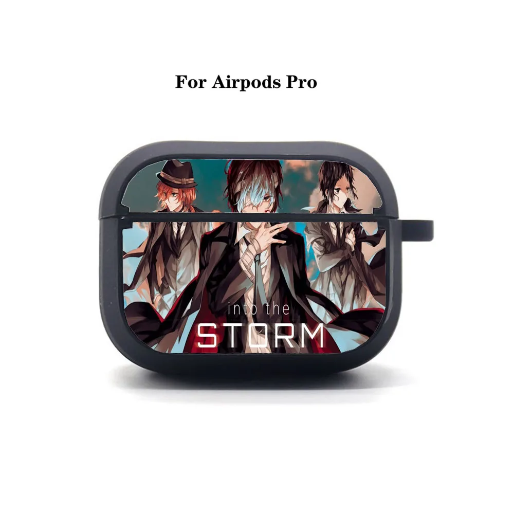 Anime Bungo Zwerfhonden Airpods Pro Case Cover Apple Airpods Pro Oortelefoon Zak Zachte Siliconen Bluetooth Beschermende Oortelefoon Geval