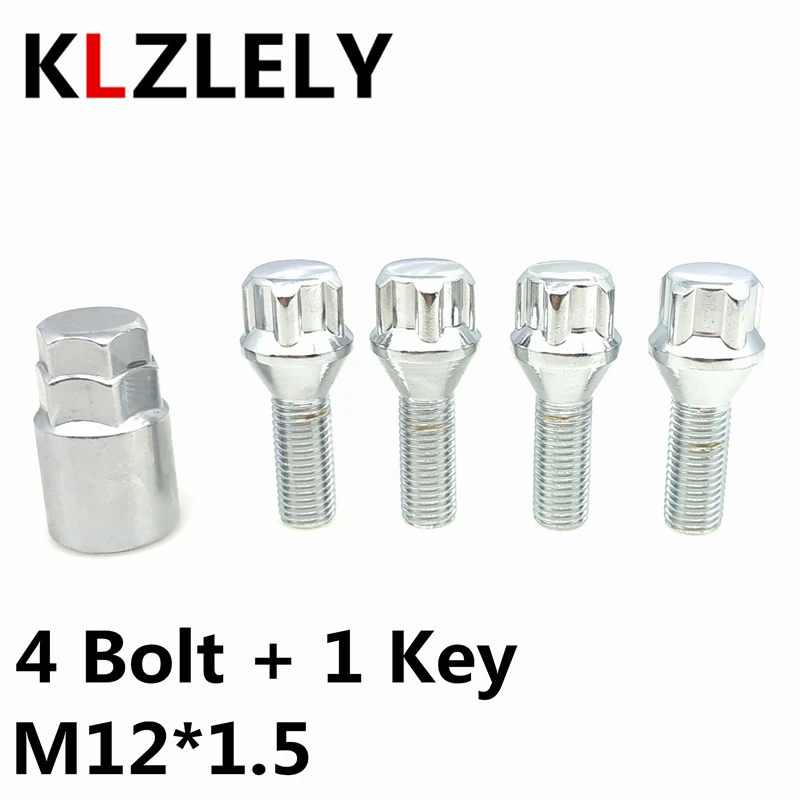 1 SET M12 1.5 Wheel Lock Bolt Tires Anti-theft Screws Nut For BMW E39  E46  Z8 E52  Z4 E85  E60  E61  E62  E63  E64