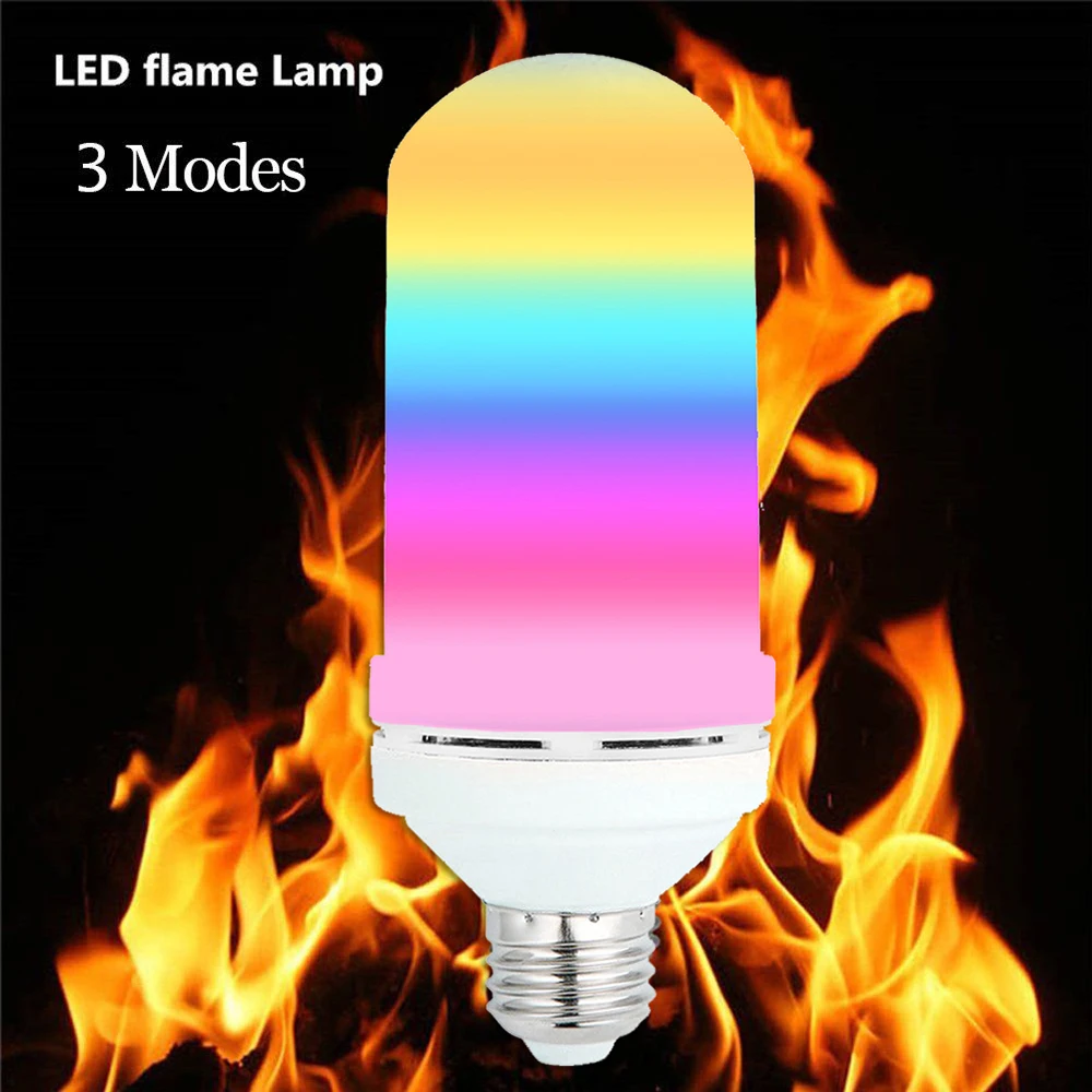 

3W LED Flame Effect Decorative Bulb LED dynamic flame light E27 Creative corn bulb Flame simulation effect Night light