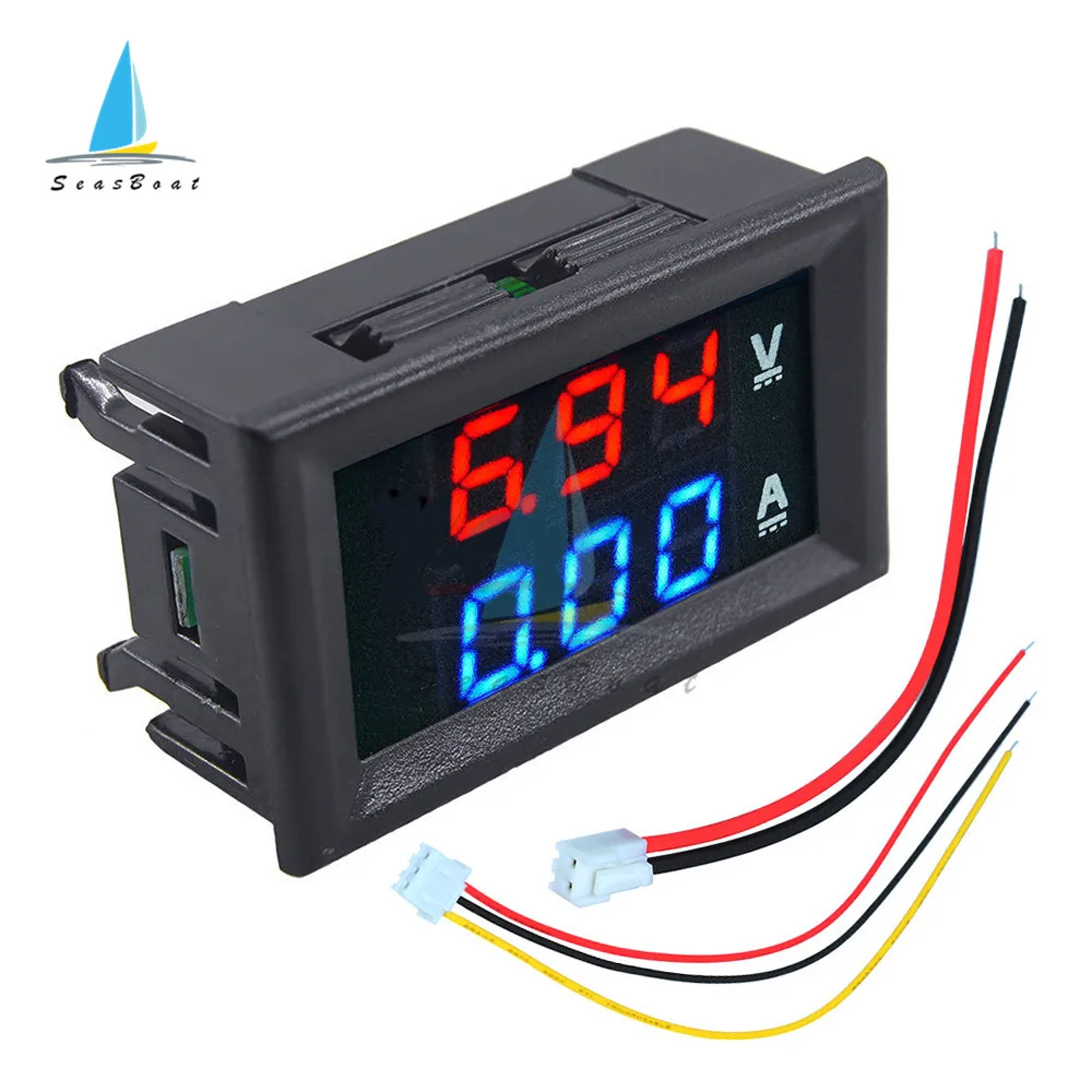 0.56 ''0-100V 10A 50A 100A LED Kỹ Thuật Số Khuếch Xe Chân Ô Tô Xe Máy, Điện Máy Đo Volt Đầu Báo máy Kiểm Tra Màn Hình Bảng Điều Khiển