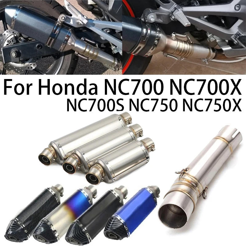 

Motorcycle Exhaust Tailpipe Middle Mid Link Pipe Muffler Tube For Honda NC700 NC700X NC700S NC750 NC750X DB Killer Escape moto