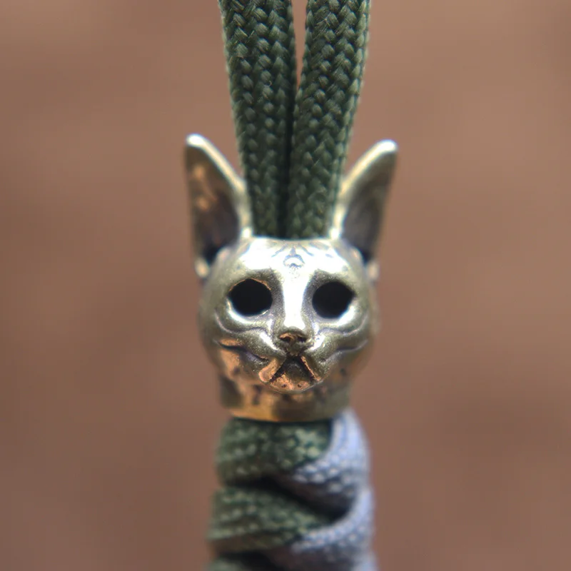 Died Soul Patron Saint Egyptian Cat Knife Bead DIY Paracord Lanyard Pendant Jewelry Accessories EDC Outdoor Umbrella Rope Charms