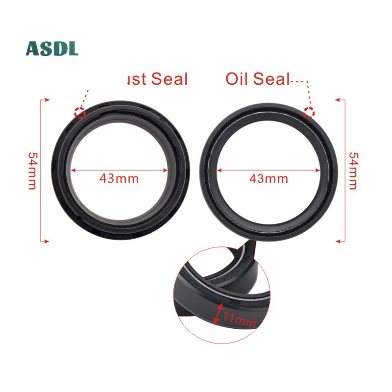 43x54x11 Fork Oil Seal 43 54 Dust Cover Lip For Suzuki DR-Z250 DRZ250 DRZ DR-Z 250 DR350 DR 350 DL650 DL1000 V-STROM DL 650 1000