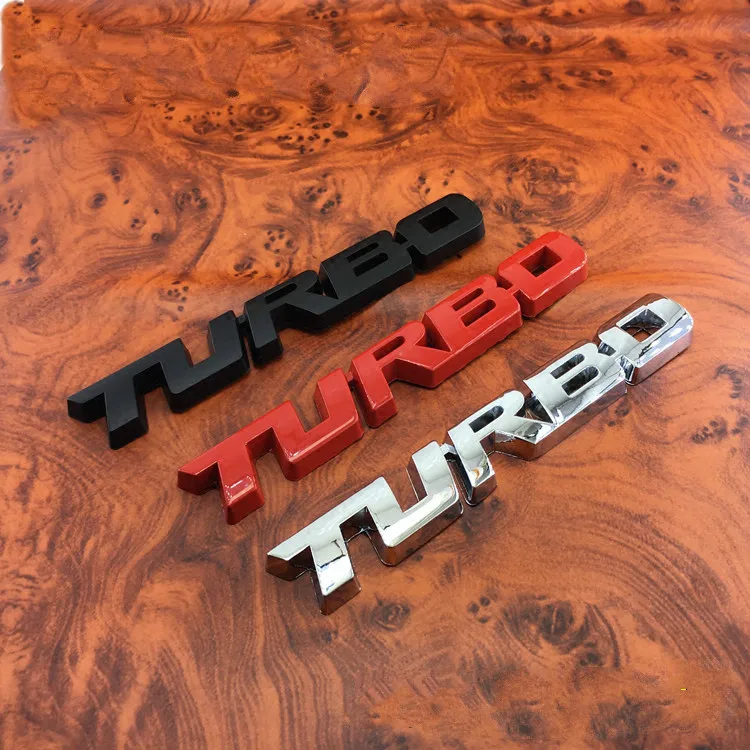 

Car Turbo Boost Loading Boosting 3D Metal Chrome Zinc Alloy 3D TURBO Turbocharged Car sticker Logo Emblem Badge for