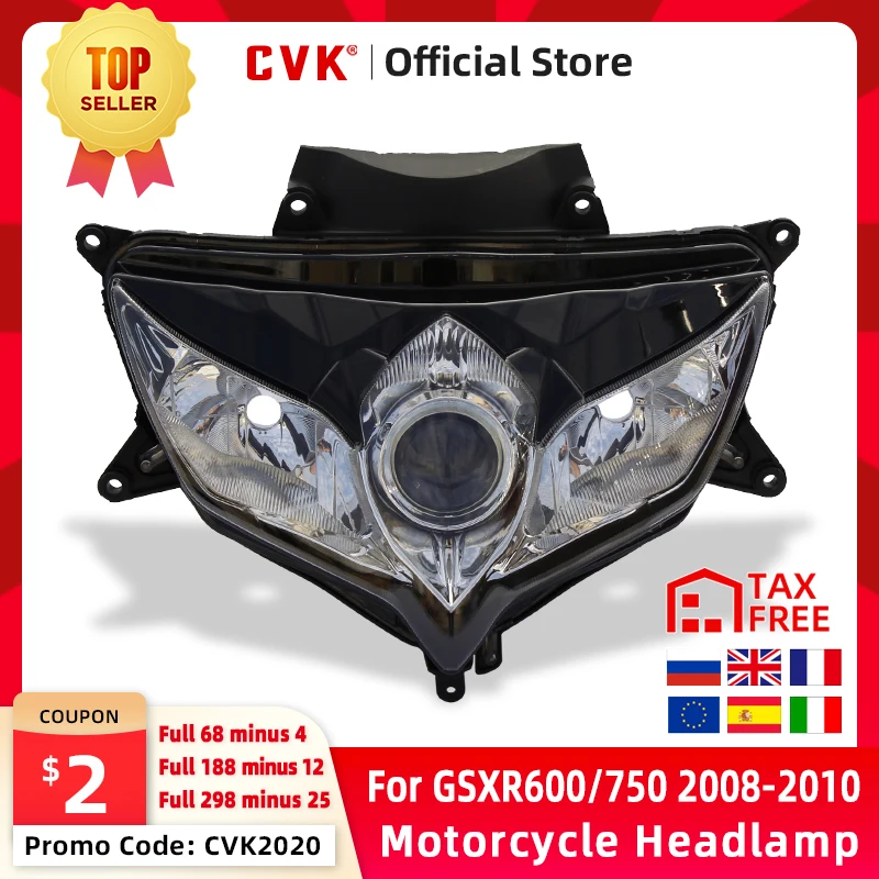 CVK Motorcycle Headlight Headlamp Head Light Lamp assembly For SUZUKI GSXR600 GSXR750 GSXR GSX-R 600 750 K8 2008 2009 2010 08 09