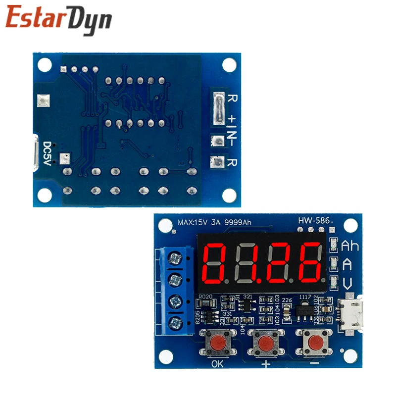 ZB2L3 Battery Tester LED Digital Display 18650 Lithium Battery Power Supply Test Resistance Lead-acid Capacity Discharge Meter