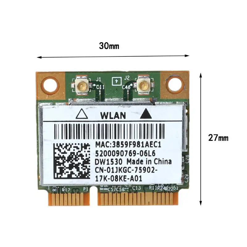 BCM4322 Wireless 802.11 Dual Bands Mini Pci-e Wifi Card DW1530 Dropship