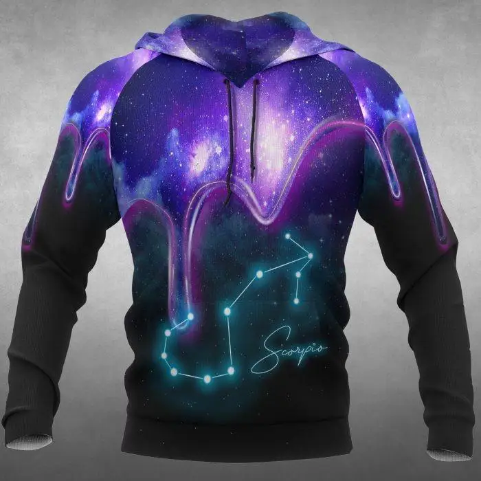 

Men Casual 3D All Over Print Hoodies Scorpio Galaxy Man Pullover Women Hood Sweatshirt Hip-Hop Jacket Unisex New Streetwear