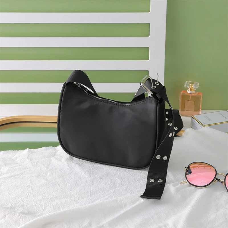 Yogodlns Trendy Nylon Umhängetasche Für Frauen Vintage Umhängetaschen Weibliche Straße Messenger Handtasche und Geldbörse Reise Einfache Tote – Detail 17