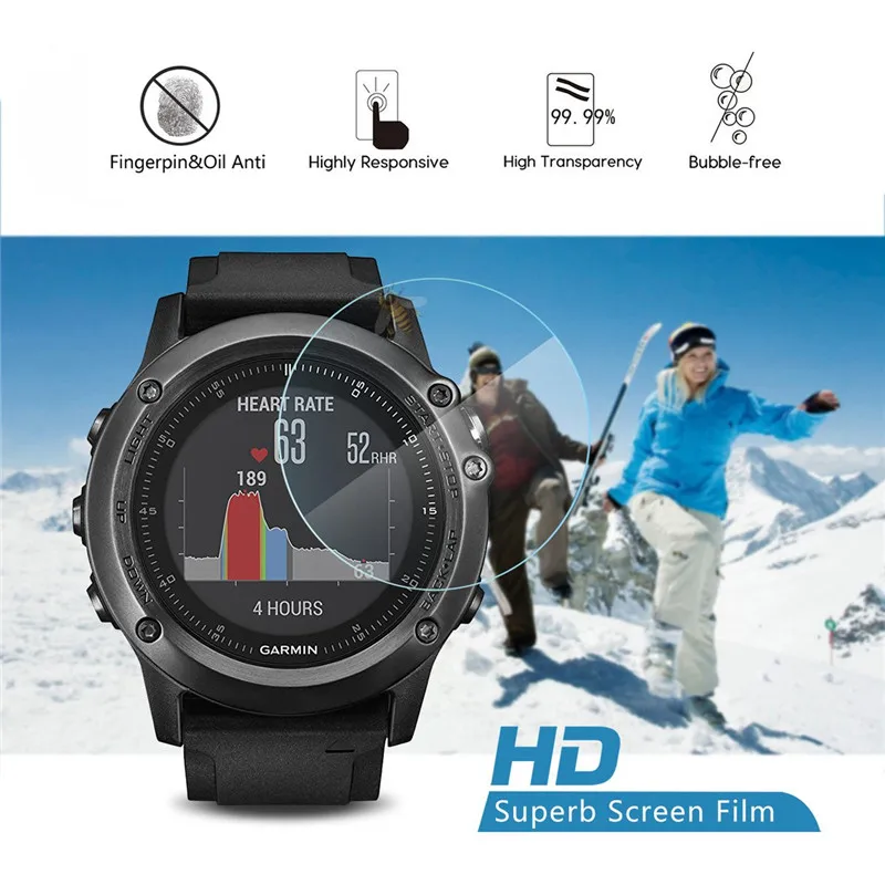 Protetor de tela cheia capa clara película protetora guarda para garmin fenix 3 3 hr relógio inteligente tpu hd ultra-fino filmes acessórios