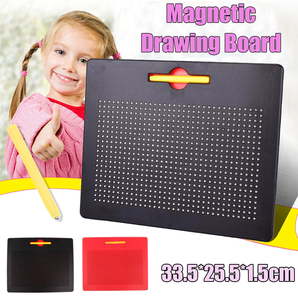 Children's Graffiti Magnetic Drawing Board Tablet Magnet Pad Steel Bead Stylus Pen Learning Educational Writing Toy Kids Gift