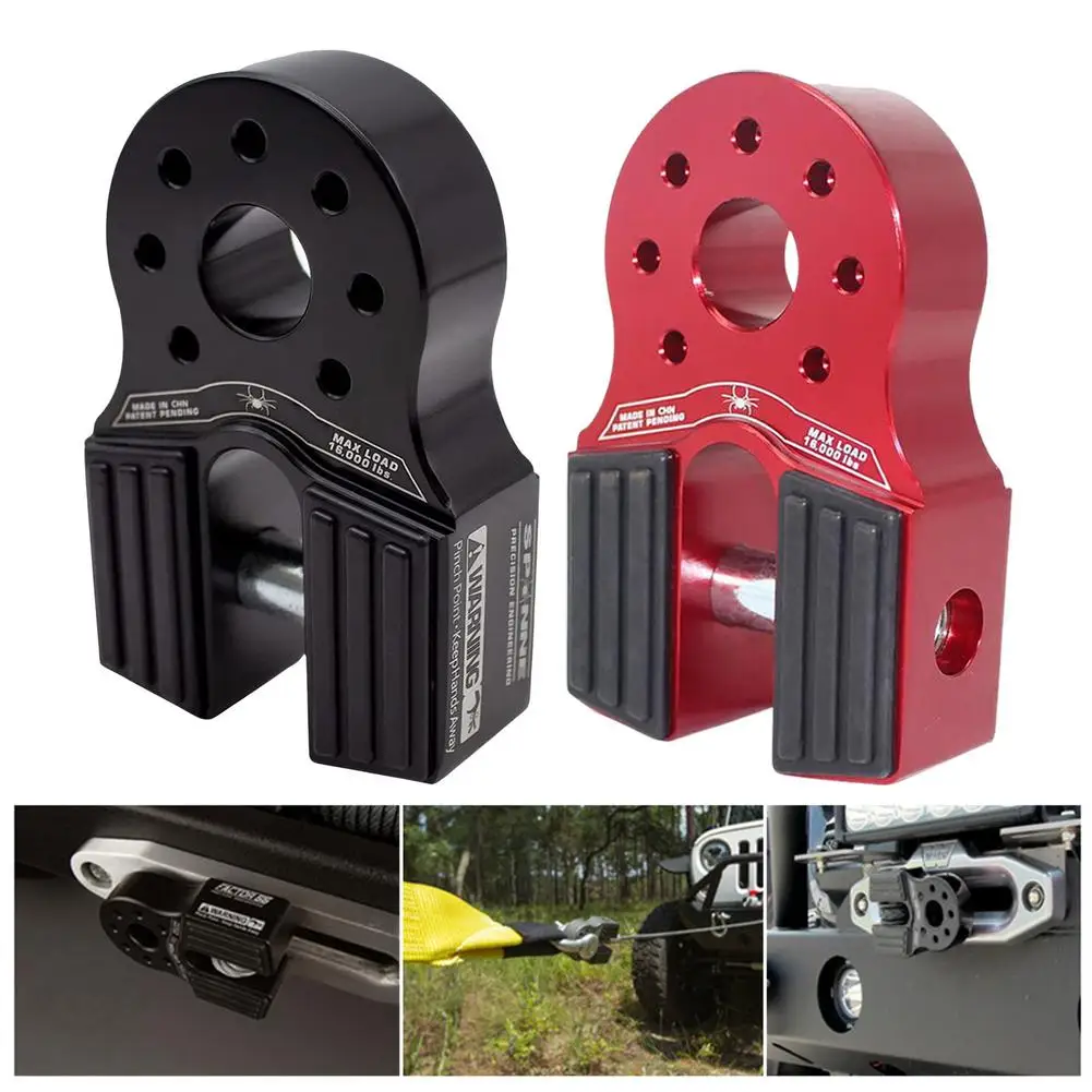 

Winch Hook Rope Trailer Hook Connector Flat Shackle Mount 60611 Aluminum Alloy Rescue Trailer Hook Connector Car Accessories